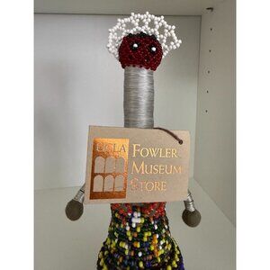 African Beaded Doll Sculpture South Africa Folk Art Fowler Museum UCLA 9"